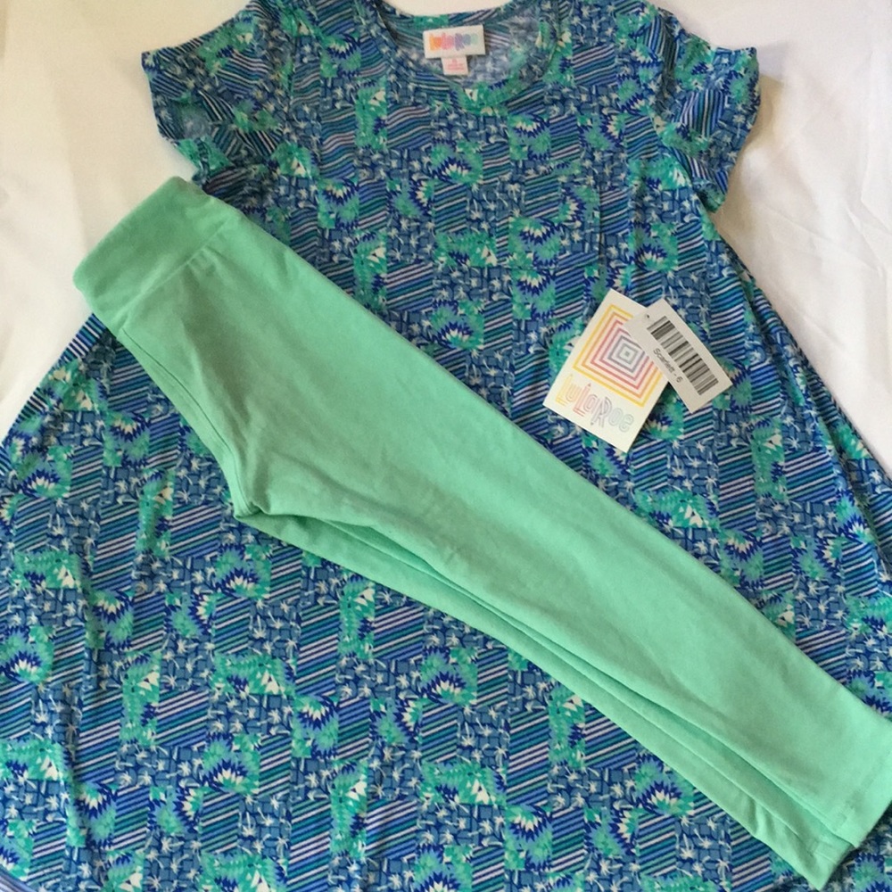 LulaRoe Scarlett 6 matching leggings